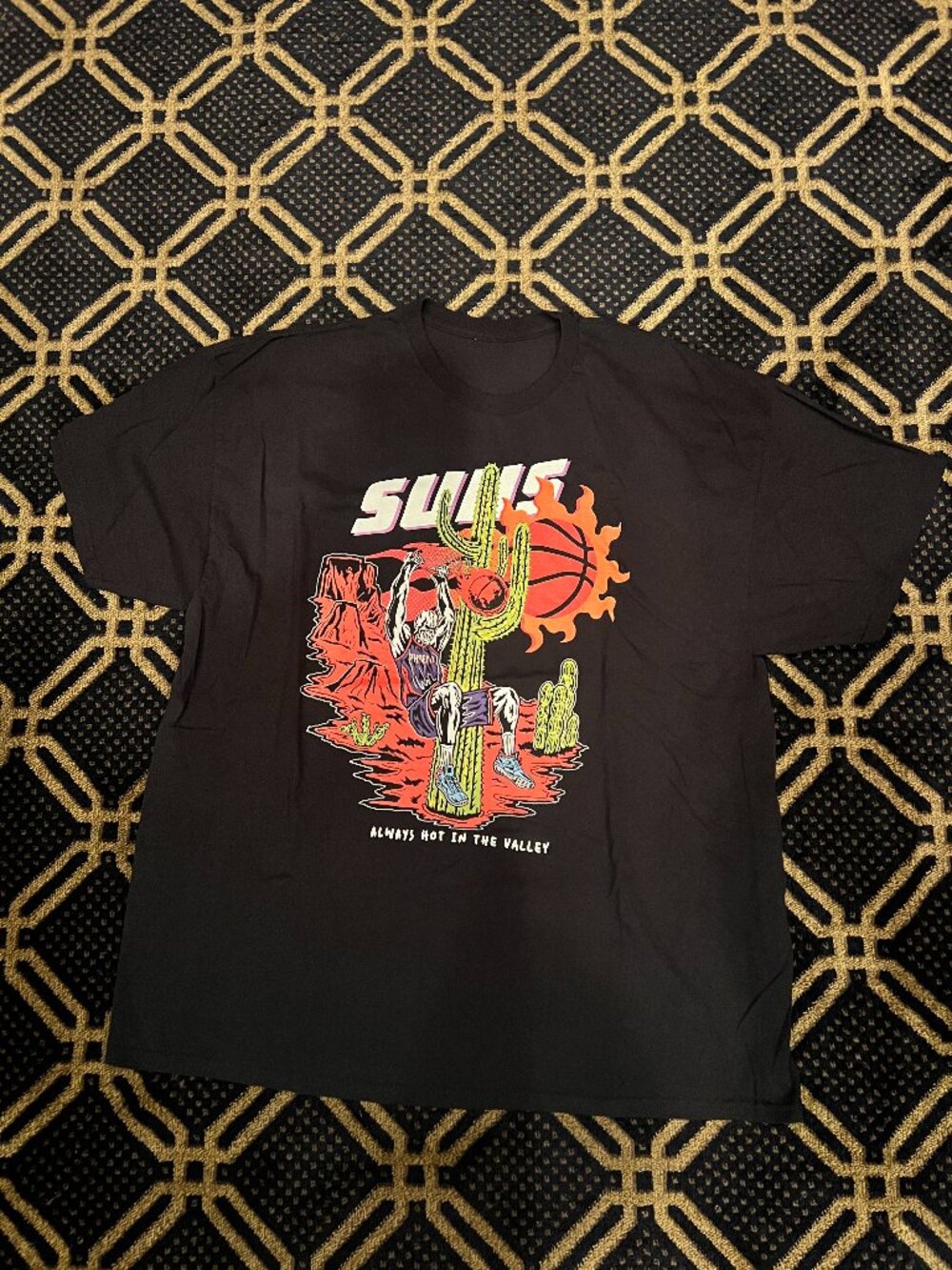 Phoenix Suns “Always Hot in the Valley” Graphic T-Shirt Black 2XL